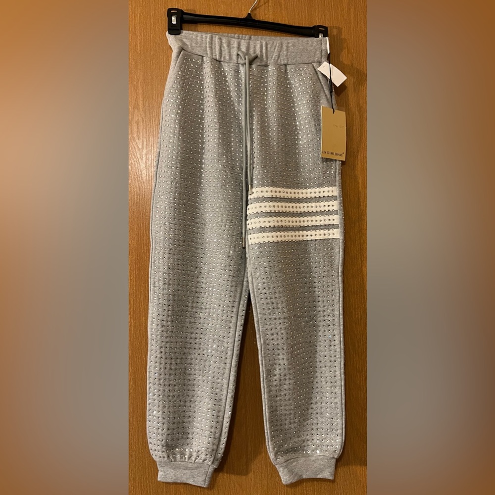 NWT- FABULOUS!! Rhinestone Joggers by Lin Chao Zhang